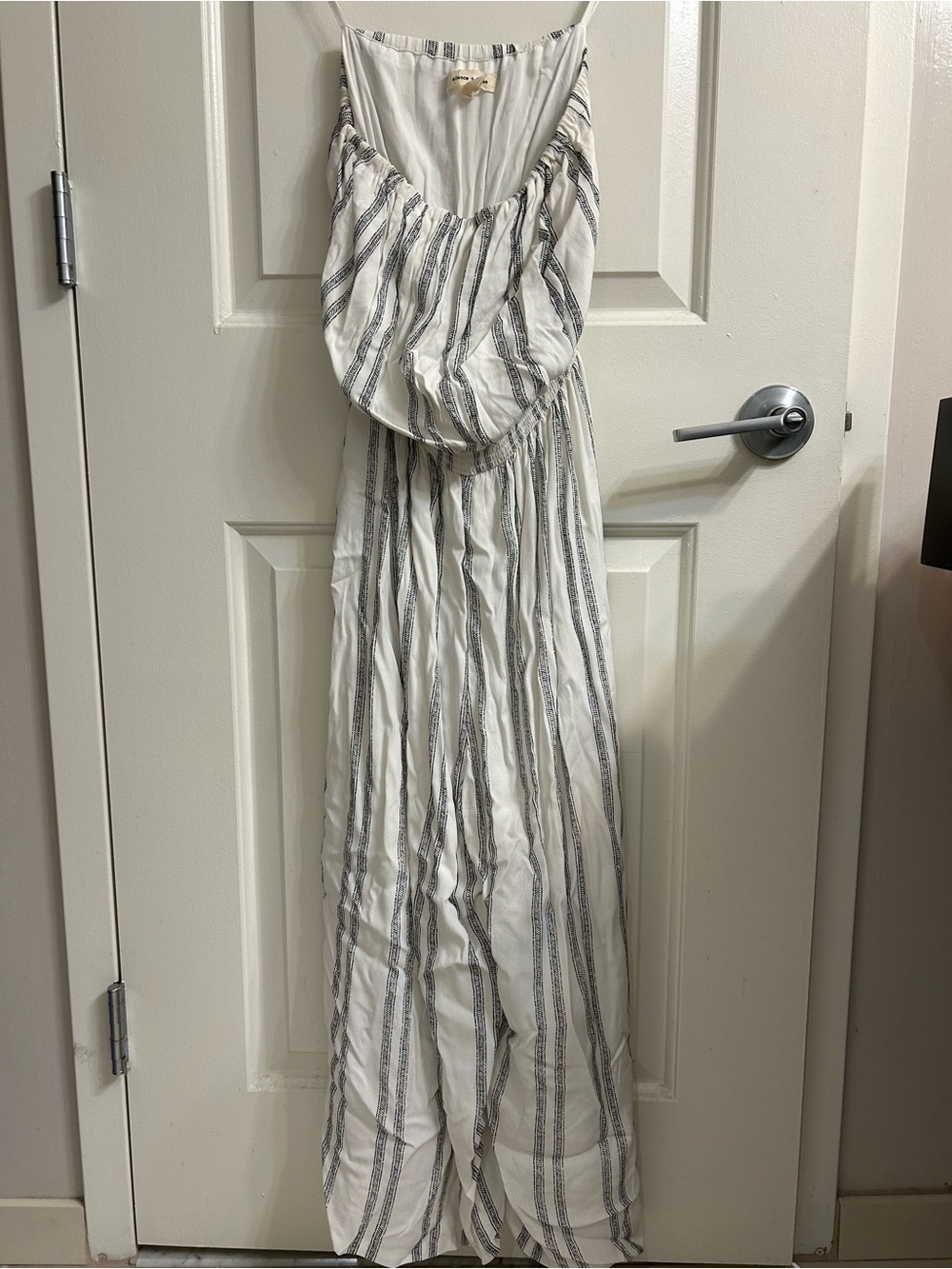 Urban Outfitters White Striped Jumpsuit